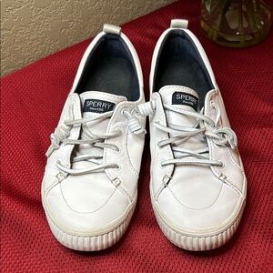 Sperry Crest Vibe Women’s Sneakers White Leather Size 8.5 sku#137